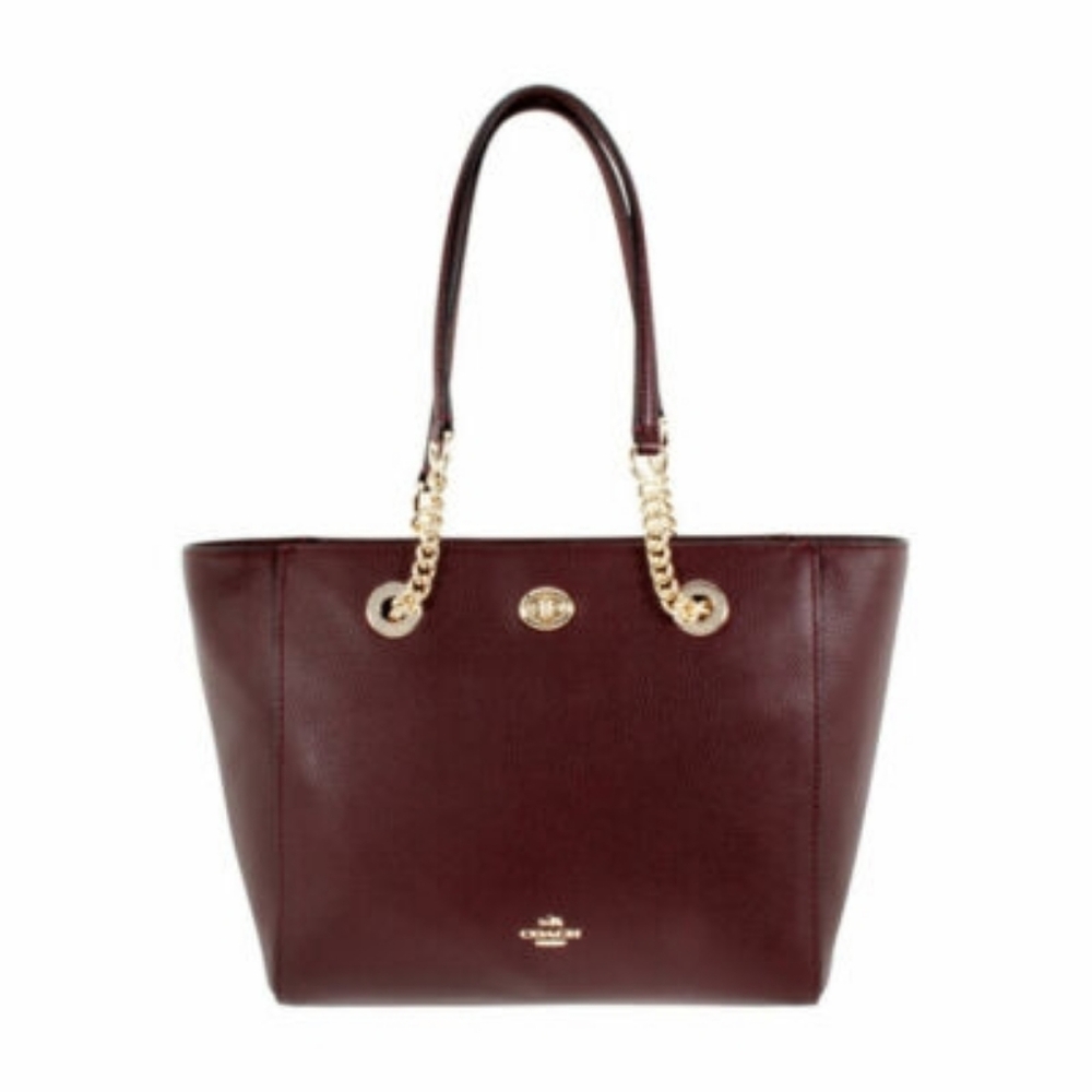 Coach Turnlock Chain Tote Bag